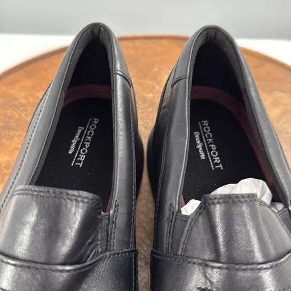 Rockport Shoes Mens 11 Black Leather Penny Loafer Slip On DresSports Comfort - Picture 9 of 11
